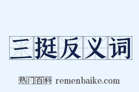 三挺反义词是什么意思的图片